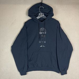 Karl Lagerfeld Sweatshirt‎ Mens Large Black Big Karl Caracter Pullover Hoodie